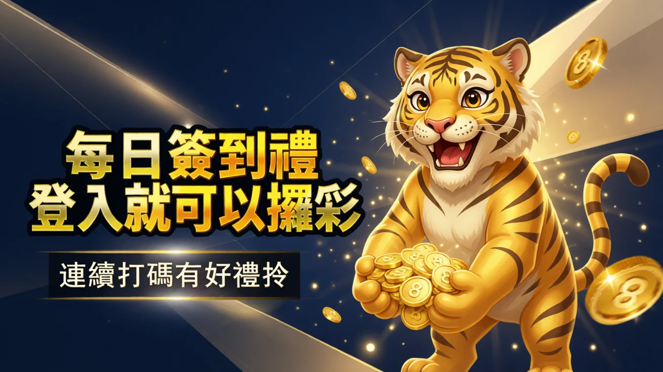 免費彩金活動，每日簽到可領，免儲值都可以拎彩金